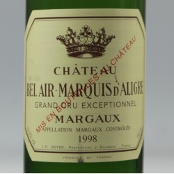 Château Bel Air - Marquis d'Aligre aop Margaux 1998