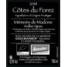 La Madone MEMOIRE aop Cotes du Forez  rouge 75 cl