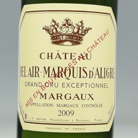 Château Bel Air - Marquis d'Aligre aop Margaux 2009 rouge 75cl