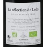 Un Voyage dans les Vignes Lolo Le Kosto SELECTION MAG vdf rouge 150cl