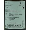 Camille Braun RIESLING PFINGST  aop Alsace blanc 75 cl