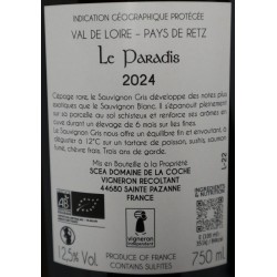 Dom.de la Coche PARADIS igpp Val de Loire blanc 75cl