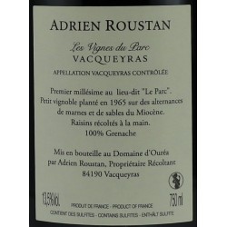 Dom.d'Ouréa aop Vacqueyras 2023 LES VIGNES DU PARC rouge 75cl