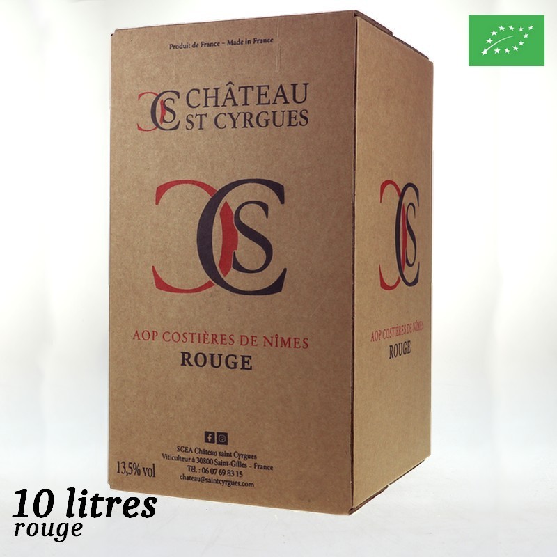 Château St Cyrgues aop Costières de Nîmes BIB rouge 10L