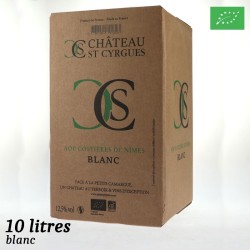 Château St Cyrgues aop Costières de Nîmes BIB blanc 10L