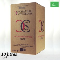 Château St Cyrgues aop Costières de Nîmes BIB rosé 10L