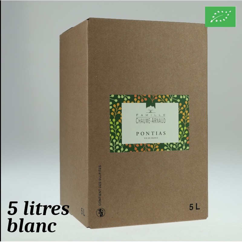 Domaine Chaume Arnaud PONTIAS Vin de France BIB blanc 5L